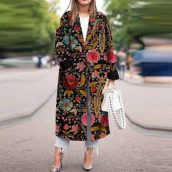 women's trench coats classic double-breasted printed mid-length lapel coat long cloak femme hiver abrigo mujer, Tan;black
women's trench coats classic double-breasted printed mid-length lapel coat long cloak femme hiver abrigo mujer, Tan;black