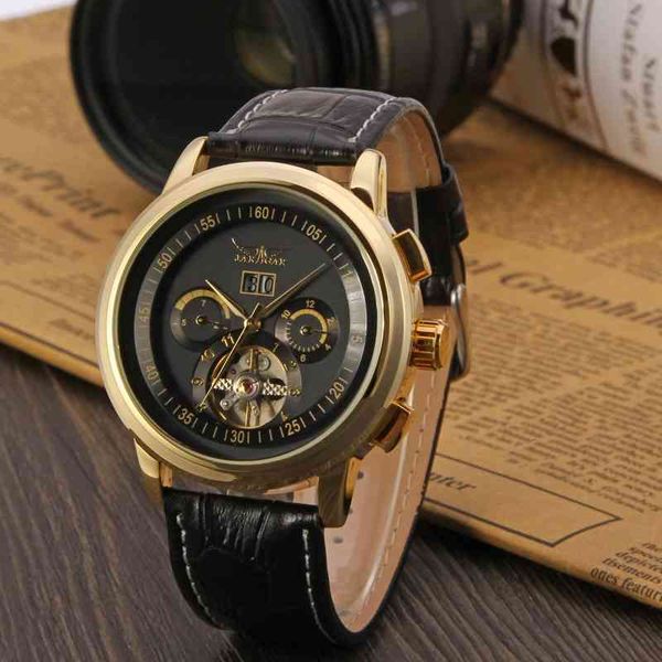 man mechanical automatic watch jaragar tourbillion skeleton watches luxury businessmen clock relogio masculino, Slivery;brown
man mechanical automatic watch jaragar tourbillion skeleton watches luxury businessmen clock relogio masculino, Slivery;brown