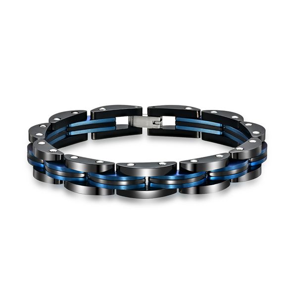 israeli jewelry stainless steel personality men's black blue contrast layer motorcycle 10mm link chain bracelet
israeli jewelry stainless steel personality men's black blue contrast layer motorcycle 10mm link chain bracelet