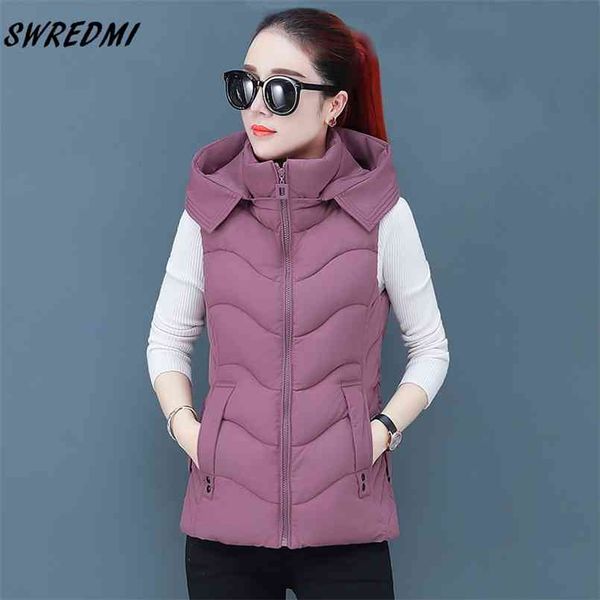 swredmi winter women's vest hooded jacket coat sleeveless autumn winter vest for famle mujer zipper green vest snow wear m-3xl 210817, Black;white
swredmi winter women's vest hooded jacket coat sleeveless autumn winter vest for famle mujer zipper green vest snow wear m-3xl 210817, Black;white