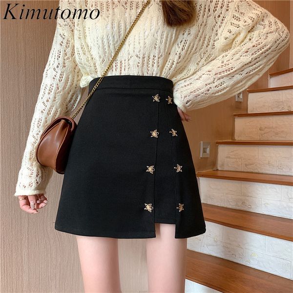 kimutomo women mini skirts autumn korean fashion female irregular high waist a-line black chic skirts outwear casual 210521
kimutomo women mini skirts autumn korean fashion female irregular high waist a-line black chic skirts outwear casual 210521