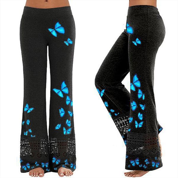 30 pants lace wide womens leggings seamless leg casual butterfly print sports legging women clothing pantalones de mujer, Black
30 pants lace wide womens leggings seamless leg casual butterfly print sports legging women clothing pantalones de mujer, Black