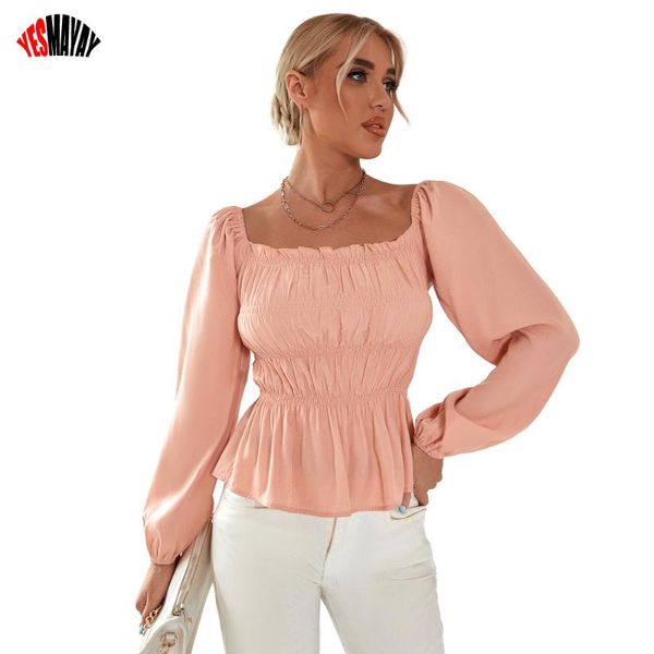 women's blouses & shirts 2021 elegant shirt blouse women slash neck fashion casual office ladies spring autumn long sleeve female blus, White
women's blouses & shirts 2021 elegant shirt blouse women slash neck fashion casual office ladies spring autumn long sleeve female blus, White