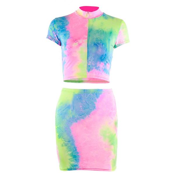 two piece dress sofkiny sports tie dye half zip tshirts mini skirts set short sleeve crop clubwear tracksuits, White
two piece dress sofkiny sports tie dye half zip tshirts mini skirts set short sleeve crop clubwear tracksuits, White