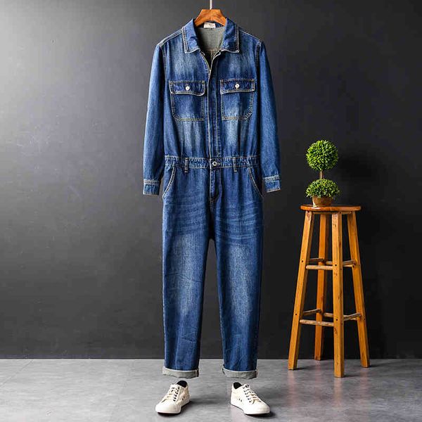 pantamerican jacket jumpsuit spring and autumn denim suit men's loose overalls, Black
pantamerican jacket jumpsuit spring and autumn denim suit men's loose overalls, Black