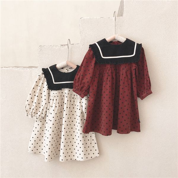 new autumn 2021 korean style baby girls polka dot dress toddlers children corduroy robe kids dresses 1-6y, Red;yellow
new autumn 2021 korean style baby girls polka dot dress toddlers children corduroy robe kids dresses 1-6y, Red;yellow