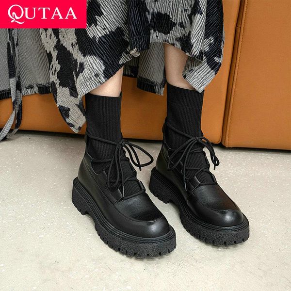 boots qutaa 2022 women ankle black elegant shoes platform leather knitting med heel winter size 34-40
boots qutaa 2022 women ankle black elegant shoes platform leather knitting med heel winter size 34-40