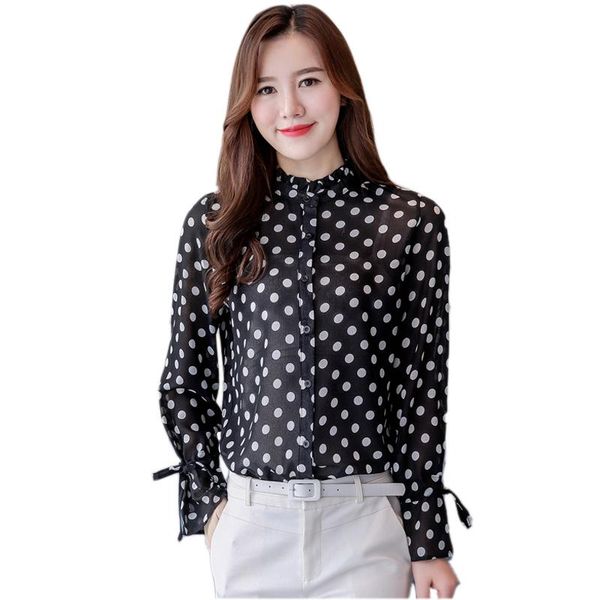 women's blouses & shirts 2021 women blouse shirt autumn lady elegant chiffon floral polka dot printed bow long-sleeved, White
women's blouses & shirts 2021 women blouse shirt autumn lady elegant chiffon floral polka dot printed bow long-sleeved, White