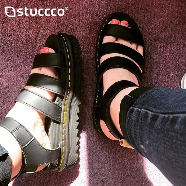 sandals 2021 women platform genuine leather open toe fashion casual shoes buckle strap designer sandy beach, Black
sandals 2021 women platform genuine leather open toe fashion casual shoes buckle strap designer sandy beach, Black