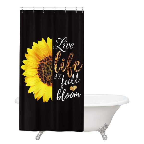 sunflower shower curtain leopard motivational quotes black yellow live life in full bloom floral inspirational printinch 12 pack
sunflower shower curtain leopard motivational quotes black yellow live life in full bloom floral inspirational printinch 12 pack