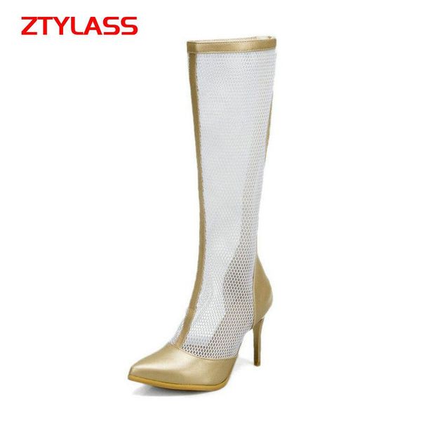 boots 2021 summer women breathable mesh fashion pointed toe knee high thin heel whitesilver gold women's shoe, Black
boots 2021 summer women breathable mesh fashion pointed toe knee high thin heel whitesilver gold women's shoe, Black