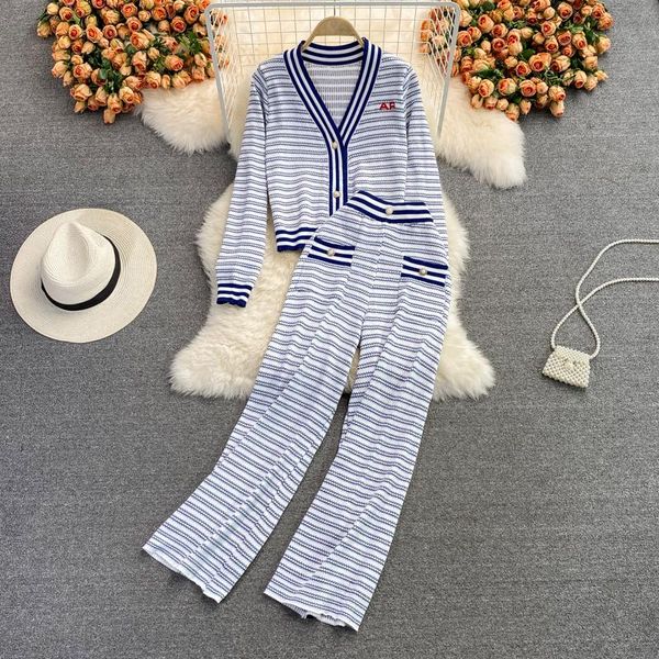women's two piece pants amolapha women 2021 casual knitted tracksuit v-neck striped single breasted short cardigan +high waist wide leg, White
women's two piece pants amolapha women 2021 casual knitted tracksuit v-neck striped single breasted short cardigan +high waist wide leg, White