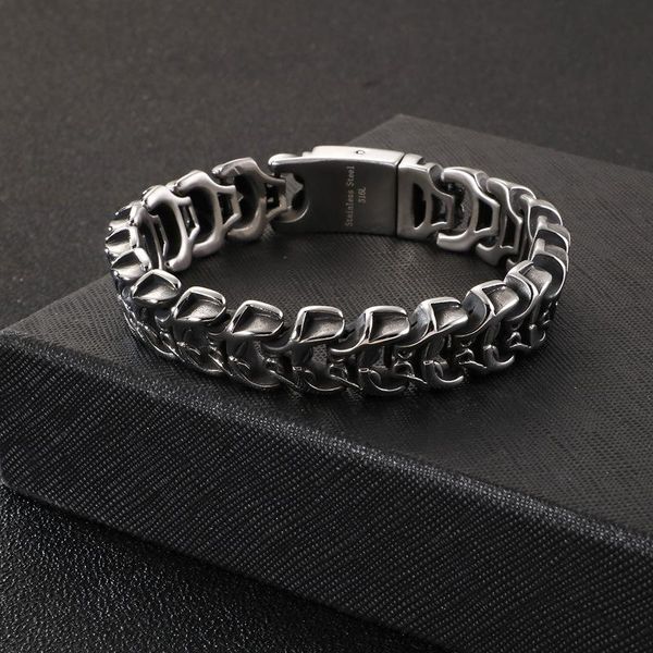 fashion men's jewelry domineering exaggerated personality punk skull titanium steel bracelet link, chain, Black
fashion men's jewelry domineering exaggerated personality punk skull titanium steel bracelet link, chain, Black