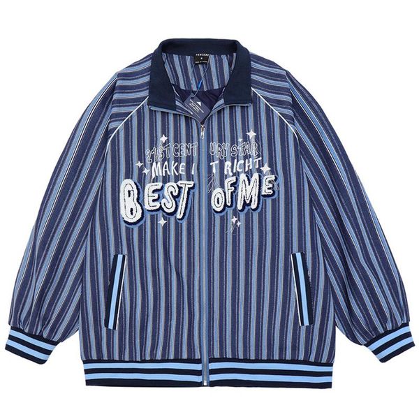 men's jackets men towel embroidery varsity jacket harajuku high street striped coats oversized streetwear couple outwear, Black;brown
men's jackets men towel embroidery varsity jacket harajuku high street striped coats oversized streetwear couple outwear, Black;brown