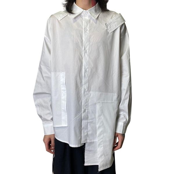 men's casual shirts xs-6xl 2021 men women's clothing fashion deconstructed long sleeve shirt with irregular stitching plus size co, White;black
men's casual shirts xs-6xl 2021 men women's clothing fashion deconstructed long sleeve shirt with irregular stitching plus size co, White;black