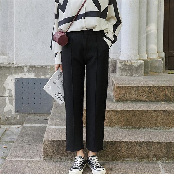 women's pants & capris hzirip 2021 chic black plus size loose slim fashion brief slender casual solid high waist women straight ankle l, Black;white
women's pants & capris hzirip 2021 chic black plus size loose slim fashion brief slender casual solid high waist women straight ankle l, Black;white