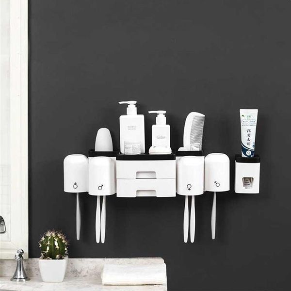 bath accessory set wall-mounted toothbrush holder case automatic toothpaste dispenser squeezer home storage shelf bathroom accessories sets
bath accessory set wall-mounted toothbrush holder case automatic toothpaste dispenser squeezer home storage shelf bathroom accessories sets
