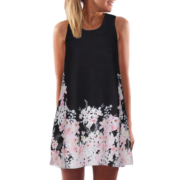 women's dress fashion vintage women summer sleeveless beach printed short mini dress, Black;gray
women's dress fashion vintage women summer sleeveless beach printed short mini dress, Black;gray