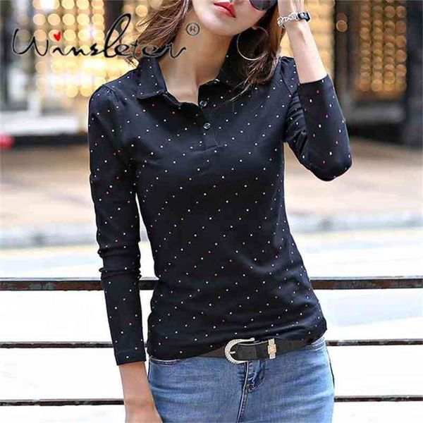 spring t-shirt women dot print casual cotton stretchy slim tees clothes t01609b 210421, Black;gray
spring t-shirt women dot print casual cotton stretchy slim tees clothes t01609b 210421, Black;gray
