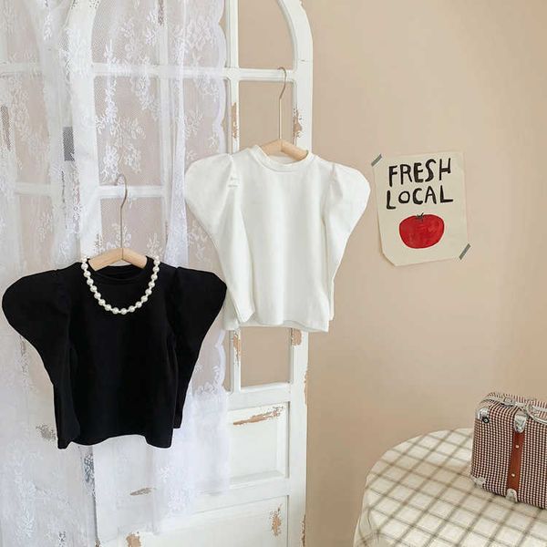 8708 ins korean girls bottoming shirt 2021 new autumn elastic knitted bubble sleeve girls fashion all match girls t shirt y0914, Blue
8708 ins korean girls bottoming shirt 2021 new autumn elastic knitted bubble sleeve girls fashion all match girls t shirt y0914, Blue