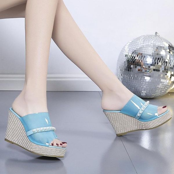 slippers ghjiol elegant women's sandals transparent platform sandal slip-on pearl beach wedges jelly shoes clear women, Black
slippers ghjiol elegant women's sandals transparent platform sandal slip-on pearl beach wedges jelly shoes clear women, Black