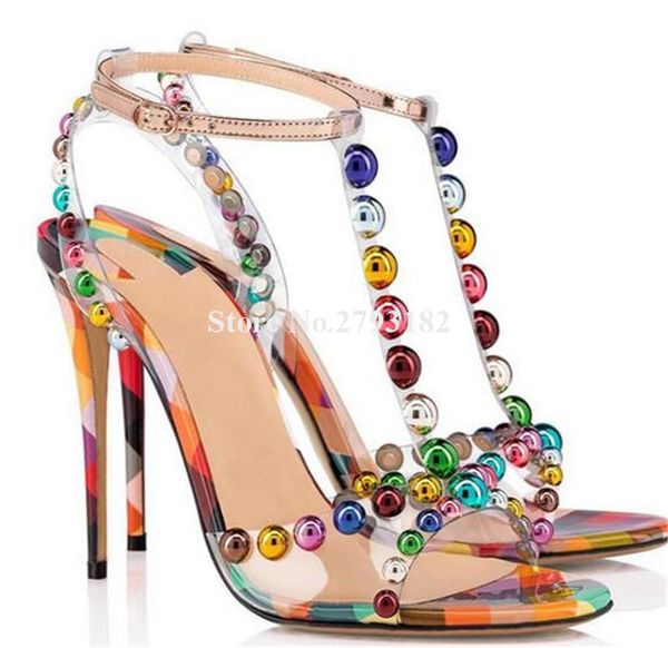 brand design women fashion open toe clear pvc mixed-colors beaded stiletto heel sandals crystal high dress heels, Black
brand design women fashion open toe clear pvc mixed-colors beaded stiletto heel sandals crystal high dress heels, Black