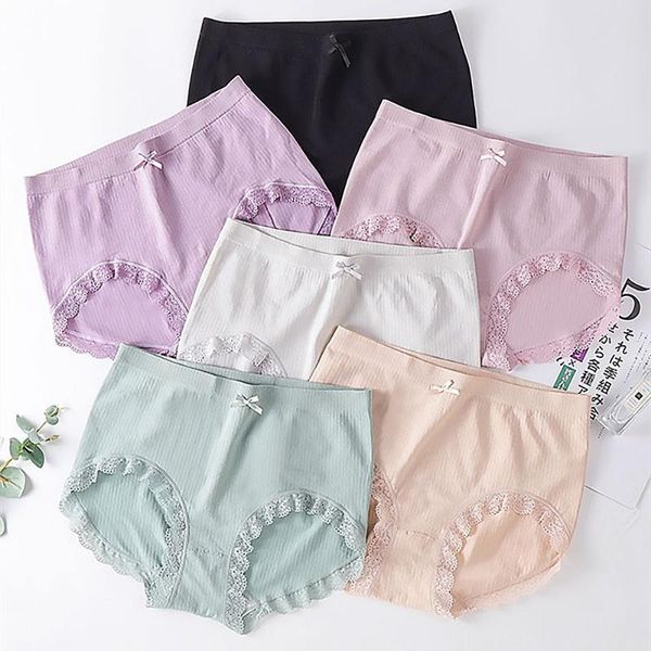 women's panties 1pc cotton underwear women plus size lace briefs breathable high waist antibacterial seamless underpants, Black;pink
women's panties 1pc cotton underwear women plus size lace briefs breathable high waist antibacterial seamless underpants, Black;pink