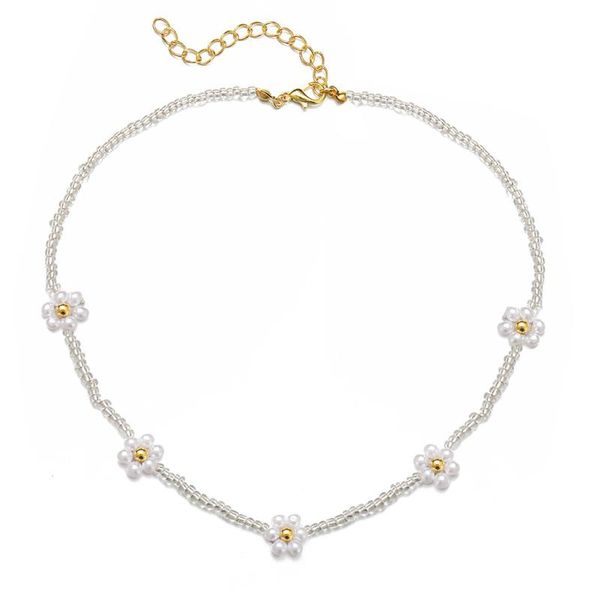 pendant necklaces handmade beaded short chain necklace for women white imitation pearls daisy flower shaped neckalce collier neck jewelry, Silver
pendant necklaces handmade beaded short chain necklace for women white imitation pearls daisy flower shaped neckalce collier neck jewelry, Silver