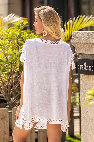 white beach dress women cover-ups v neck swimwear 2021 outfit woman cloth robe longue femme bikini cover up women's, White;black
white beach dress women cover-ups v neck swimwear 2021 outfit woman cloth robe longue femme bikini cover up women's, White;black