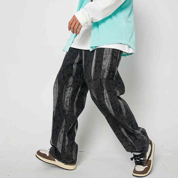 men's pants harajuku cashew print washed block color slacks of brim men drawstring oversize torn straight baggy denim pants rvxq, Black
men's pants harajuku cashew print washed block color slacks of brim men drawstring oversize torn straight baggy denim pants rvxq, Black