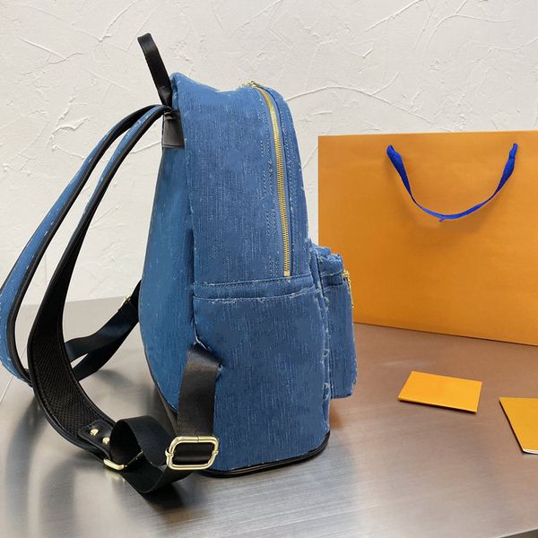 blue denim backpack shoulder bags back pack fashion hangbag women school bag letter pattern string gold zipper high-capacity
blue denim backpack shoulder bags back pack fashion hangbag women school bag letter pattern string gold zipper high-capacity