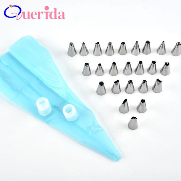 baking & pastry tools 24 head dessert decorators +12 inch silicone icing piping cream bag +2 converter stainless steel nozzle diy cake tips
baking & pastry tools 24 head dessert decorators +12 inch silicone icing piping cream bag +2 converter stainless steel nozzle diy cake tips