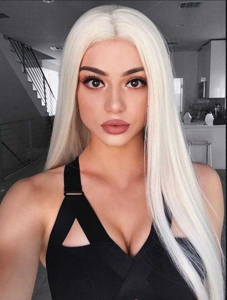 wig women's medium length straight golden hair set mechanism chemical fiber head cover overseas, Black
wig women's medium length straight golden hair set mechanism chemical fiber head cover overseas, Black