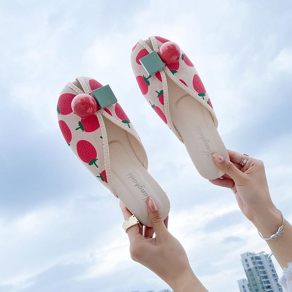 slippers large size cute cartoon ladies summer fashion flat bottom comfortable printing baotou half college style., Black
slippers large size cute cartoon ladies summer fashion flat bottom comfortable printing baotou half college style., Black