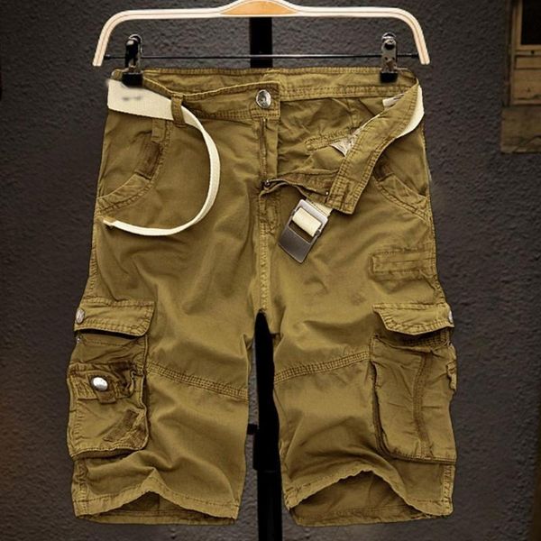 men's shorts multi-pocket casual short pants loose military men camouflage skin-friendly pockets fifth cargo for daily wear, White;black
men's shorts multi-pocket casual short pants loose military men camouflage skin-friendly pockets fifth cargo for daily wear, White;black