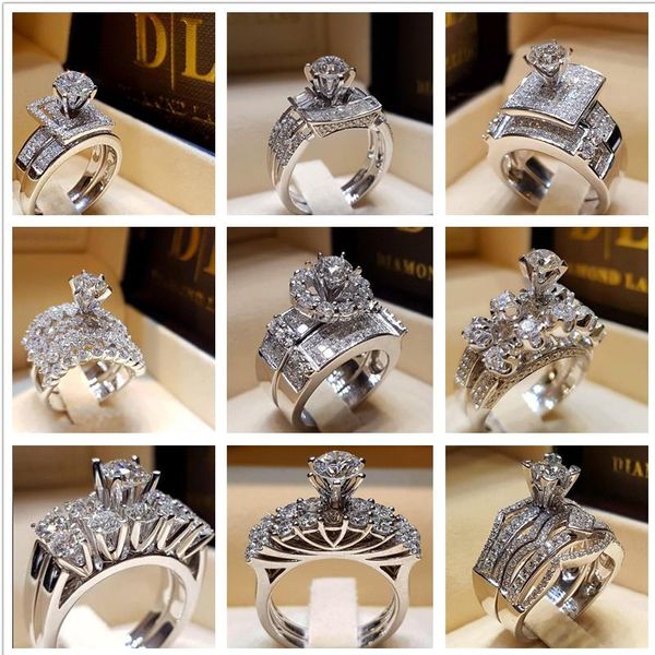 wedding rings trendy cocktail ring round brilliant cubic zirconia elegant engagement promise band set for women gift, Slivery;golden
wedding rings trendy cocktail ring round brilliant cubic zirconia elegant engagement promise band set for women gift, Slivery;golden