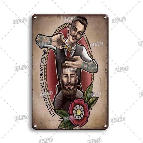 vintage barber shop sign cut art poster hair salon decoration accessories retro metal wall plaque tin plate
vintage barber shop sign cut art poster hair salon decoration accessories retro metal wall plaque tin plate