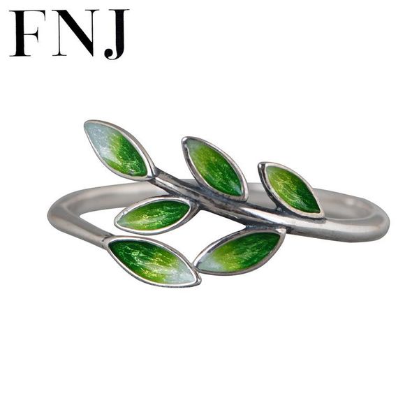 cluster rings fnj 925 silver enameling green leaf ring original s925 sterling for women jewelry open adjustable size, Golden;silver
cluster rings fnj 925 silver enameling green leaf ring original s925 sterling for women jewelry open adjustable size, Golden;silver