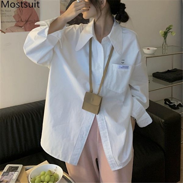 spring cotton smiling face printed women shirts full sleeve turn-down collar casual fashion loose ladies blusas 210514, White
spring cotton smiling face printed women shirts full sleeve turn-down collar casual fashion loose ladies blusas 210514, White