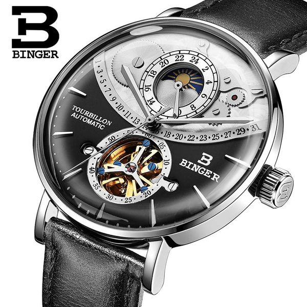 genuine luxury binger brand mens watches steel automatic mechanical male calendar waterproof stainless cruve surface black dial wristwatches, Slivery;brown
genuine luxury binger brand mens watches steel automatic mechanical male calendar waterproof stainless cruve surface black dial wristwatches, Slivery;brown