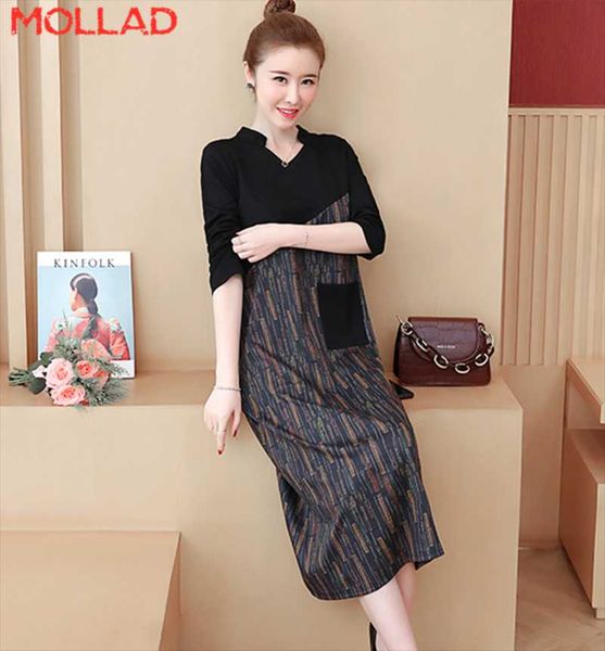 casual dresses mollad autumn v-collar large temperament patchwork loose medium length dress, Black;gray
casual dresses mollad autumn v-collar large temperament patchwork loose medium length dress, Black;gray