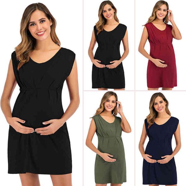 summer maternity dresses women sleeveless soild dress cotton comfortable pregnant woman clothes casual maternity clothing g220309, White
summer maternity dresses women sleeveless soild dress cotton comfortable pregnant woman clothes casual maternity clothing g220309, White