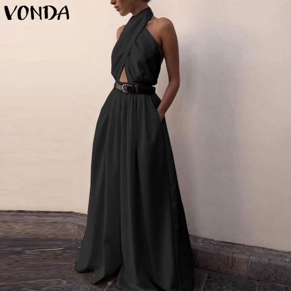 dresses summer backless party long maxi dress bohemian beach sundress 2021 vonda femme robe casual vestido plus size, Black;gray
dresses summer backless party long maxi dress bohemian beach sundress 2021 vonda femme robe casual vestido plus size, Black;gray