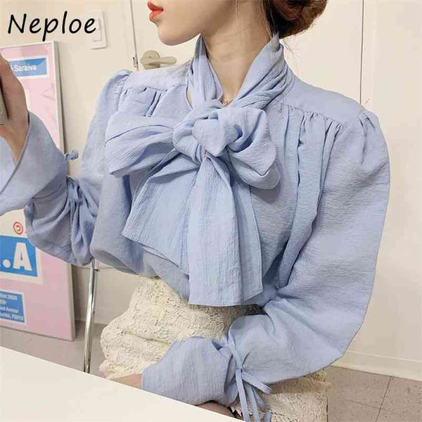 korean lace up bow collar work style ol blue blouse women pullover long sleeve loose blusas spring shirt feminono 210422, White
korean lace up bow collar work style ol blue blouse women pullover long sleeve loose blusas spring shirt feminono 210422, White