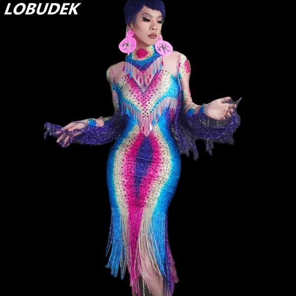 casual dresses colorful tassel rhinestones stretch long dress women stars singer stage wear prom birthday celebration nightclub costume, Black;gray
casual dresses colorful tassel rhinestones stretch long dress women stars singer stage wear prom birthday celebration nightclub costume, Black;gray