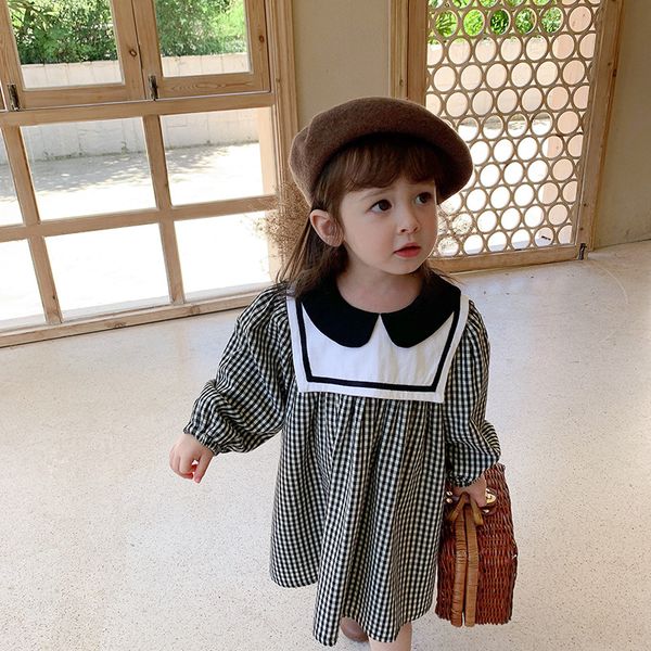 new autumn 2021 korean style kids clothes peter pan collar toddlers girls plaid long sleeve dresses, Red;yellow
new autumn 2021 korean style kids clothes peter pan collar toddlers girls plaid long sleeve dresses, Red;yellow