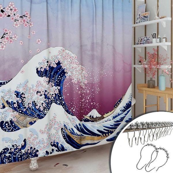japanese shower curtain big wave ocean-going ship theme art polyester waterproof curtains
japanese shower curtain big wave ocean-going ship theme art polyester waterproof curtains