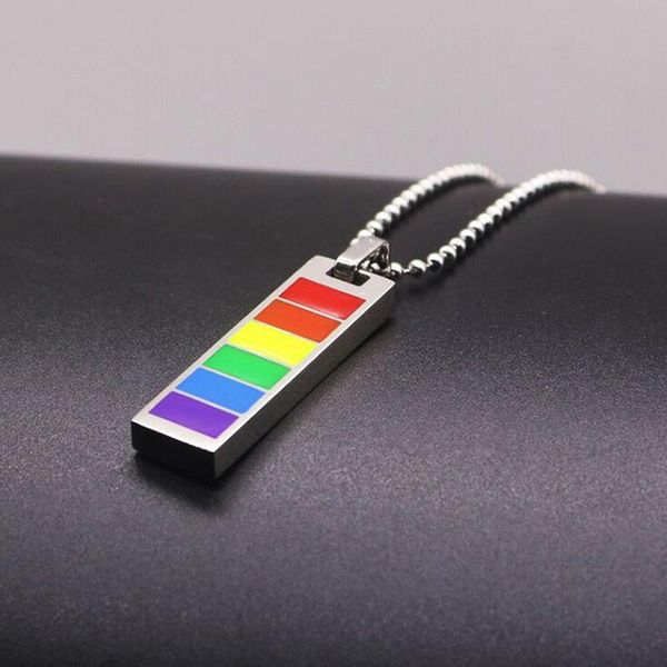 pendant necklaces pride rainbow silver color chain stainless steel couple necklace gay flag lovers choker fashion jewelry y.m.c.a
pendant necklaces pride rainbow silver color chain stainless steel couple necklace gay flag lovers choker fashion jewelry y.m.c.a