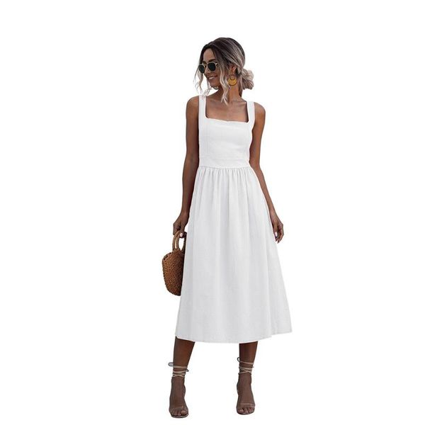 casual dresses summer backless sleeveless square collar a-line midi dress femme solid white dress,sun for women 2021, Black;gray
casual dresses summer backless sleeveless square collar a-line midi dress femme solid white dress,sun for women 2021, Black;gray