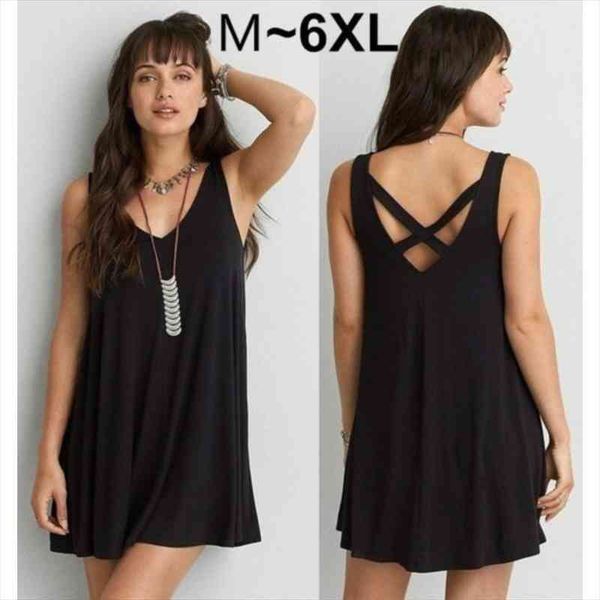 summer cotton dress women sleeveless beach black dress casual loose tank female sundress plus size fashion clothing, Black;gray
summer cotton dress women sleeveless beach black dress casual loose tank female sundress plus size fashion clothing, Black;gray